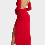 Vestido Lira Atemporal con Espalda Abierta