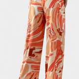 Pantalones de Pierna Ancha Senda con Estampado Abstracto
