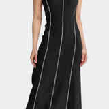 Vestido Maxi Bicolor Santona Sin Mangas