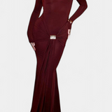 Vestido Vesna de Un Hombro con Manga Larga
