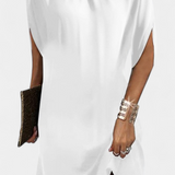 Vestido Midi Atemporal Haruna con Cuello Redondo