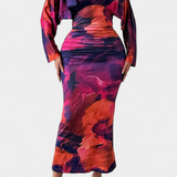 Vestido Eulalie con Mangas Murciélago y Escote en V