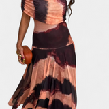 Vestido Maxi Tie-Dye de Un Hombro Jessamy