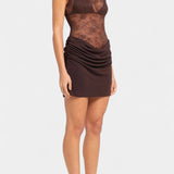 Vestido Mini Sin Mangas de Encaje Nottola