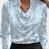 Blusa de Satén Dilnaz con Escote en Cascada