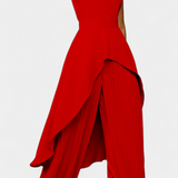Conjunto Asimétrico Chrysoula con Pantalones Plisados
