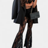 Conjunto de Blazer Oversized Demelza y Pantalones de Encaje Floral