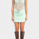 Vestido Mini Sin Mangas de Encaje Nottola