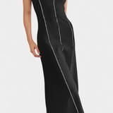 Vestido Maxi Bicolor Santona Sin Mangas