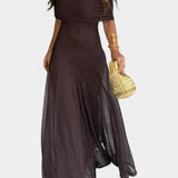 Vestido Maxi Tie-Dye de Un Hombro Jessamy