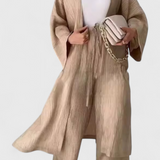 Conjunto Relajado de Dos Piezas Caspian con Kimono Largo