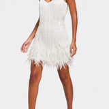 Vestido Mini Plumas Adena