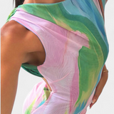 Vestido Luella Pastel con Silueta Fluida y Corte Halagador