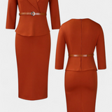 Vestido Midi Ajustado Palamos con Cinturón