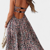 Vestido Maxi Floral Reyna con Espalda Abierta