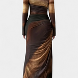 Vestido Midi Ajustado Galene con Capa