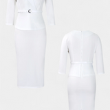 Vestido Midi Ajustado Palamos con Cinturón