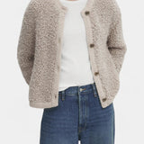 Cardigan Texturizado de Felpa Corta Chenda