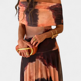 Vestido Maxi Tie-Dye de Un Hombro Jessamy