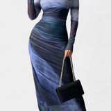 Vestido Midi Ajustado Galene con Capa