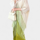 Vestido de Andalucía con Borlas y Bloques de Color Contrastantes