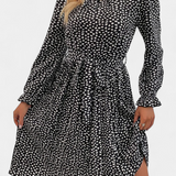 Vestido Midi Plisado con Estampado de Leopardo Evabeth
