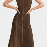 Vestido Maxi Bicolor Santona Sin Mangas