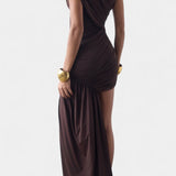 Vestido Mini Asimétrico Velia con Draping