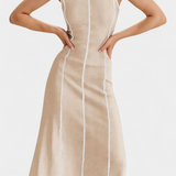 Vestido Maxi Bicolor Santona Sin Mangas