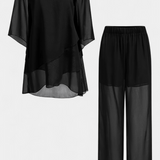 Conjunto Kitty de Dos Piezas con Diseño Off-Shoulder y Silueta Fluida