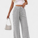 Pantalones Rectos Livianos Sabrina con Cintura Ajustable