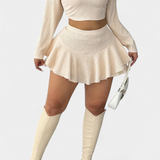 Conjunto de Top Largo Daline y Falda Mini con Volantes