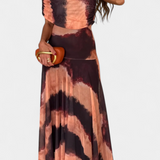 Vestido Maxi Tie-Dye de Un Hombro Jessamy