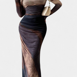 Vestido Midi Ajustado Galene con Capa