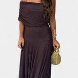 Vestido Maxi Tie-Dye de Un Hombro Jessamy