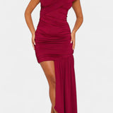 Vestido Mini Asimétrico Velia con Draping