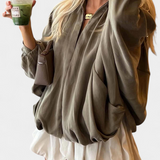 Chaqueta Maude Verde Oliva con Mangas Abullonadas