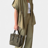 Conjunto de Camisa y Pantalones de Algodón y Lino Lani
