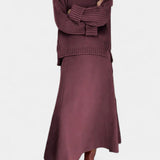 Conjunto de Suéter de Cuello Alto Patricia y Falda Maxi