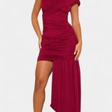 Vestido Mini Asimétrico Velia con Draping