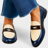 Mocasines Bicolores Claudia con Estilo Atemporal