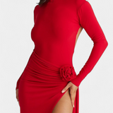 Vestido Lira Atemporal con Espalda Abierta