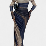 Vestido Midi Ajustado Galene con Capa