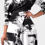 Mono Brina de Tie Dye Largo con Diseño Off-Shoulder y Pierna Ancha con Abertura