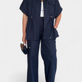 Conjunto de Camisa y Pantalones de Algodón y Lino Lani