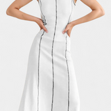 Vestido Maxi Bicolor Santona Sin Mangas