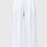 Conjunto Bernadina de Lino con Top de Apertura Frontal y Pantalones de Pierna Ancha
