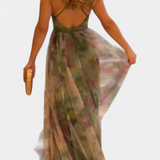 Vestido Maxi Floral Ingrid con Escote en V