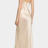 Vestido Midi Halter Elvera con Roseta