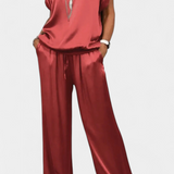 Conjunto de Primavera de Dos Piezas Blasa con Estilo Sofisticado